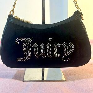 Juicy Couture Black "Liquorice" Shoulder Bag with Gold Accents